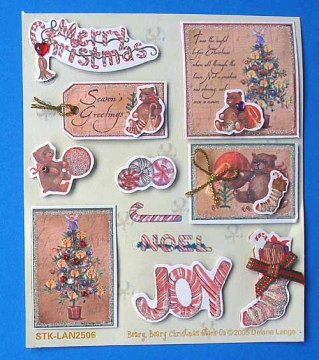 Christmas Paper Stickers Adhesive Used on Envelopes, Greeting Cards, Invitations, DIY and Gift Packing