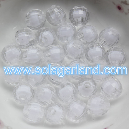 Cuentas redondas facetadas de cristal acrílico de 8-20 mm en estilo de cuentas Chunky Gumball Beads