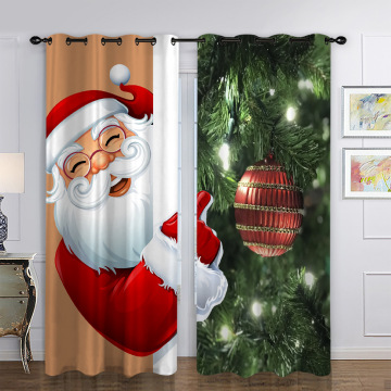 3D Printed Christmas Curtains: Santa-themed Blackout Curtains for Enhanced Living Room and Bedroom Décor