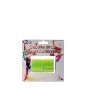 2pcs Reflective Slap Bracelet With Double Blister