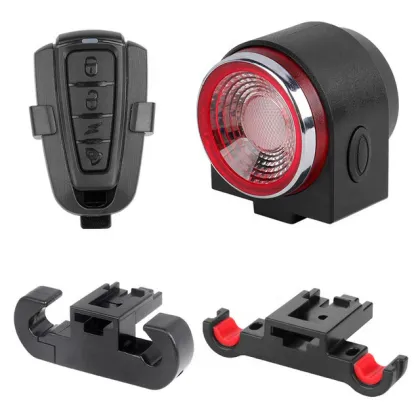 Smart Bike Alarm Lock with Multifunctional USB Tail Light and Remote Control