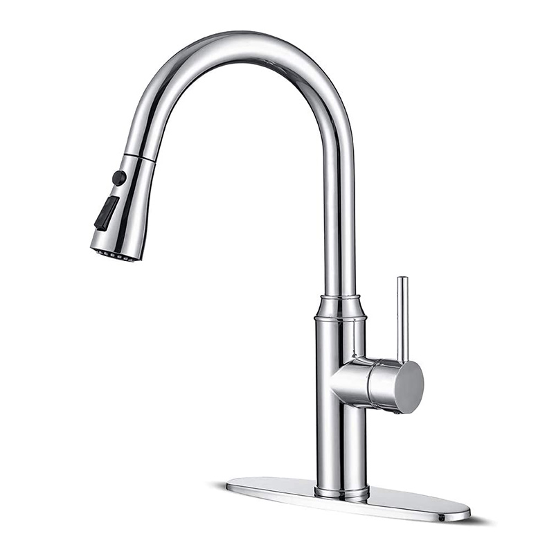 Discount Single Handle Kitchen Sink Faucet With Sprayer