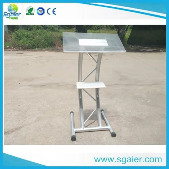 Modern metal type aluminum lectern podium , cheap acrylic lectern podium