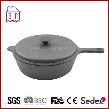 Cast iron pre-seasoned casserole