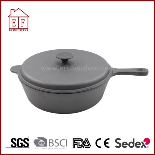 Cast iron pre-seasoned casserole