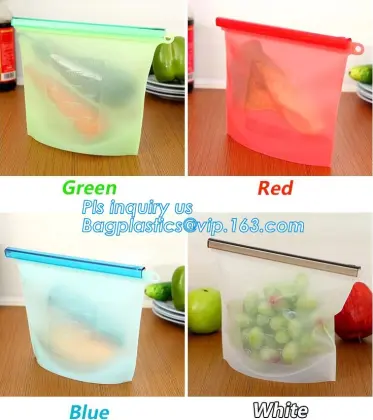 Reusable Refrigerator Silicone Fresh Bag Food Storage Container, Fresh Fridge Food Preservation Bag, Reusable Silicone Food Stor