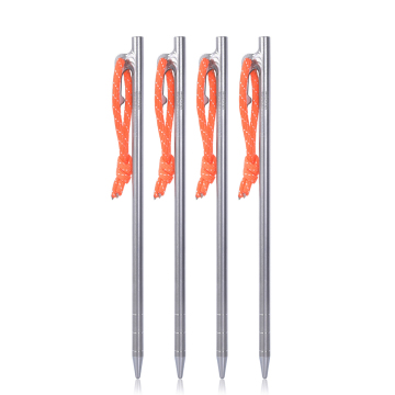 Boundless Voyage 200mm Titanium Alloy Tent Pegs - Heavy Duty Camping Ground Stakes