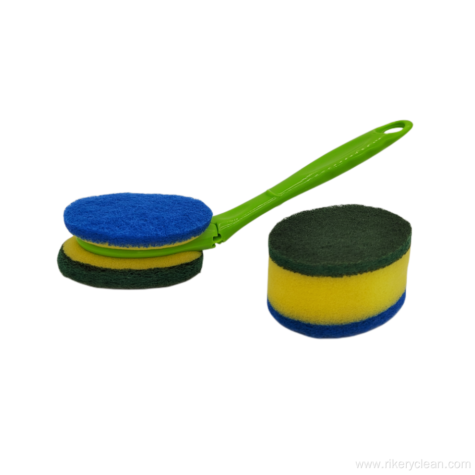 Pot Cleaning Brush with Foldable Plastic Handle