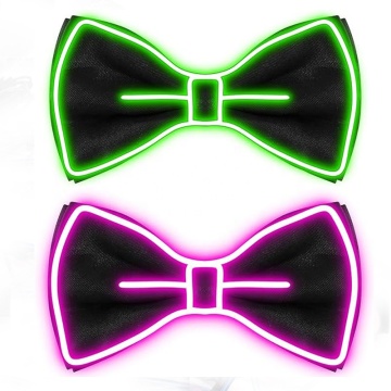 Luminous LED Flashing Bow Tie for Party Rave and Night Events