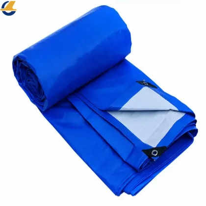 Durable blue PE laminated tarpaulin