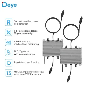 Hot Sale: In Stock - Cheap Price Deye Micro Inverter Sun800WG3-EU-230 800W Grid-Tie Micro Solar Inverter