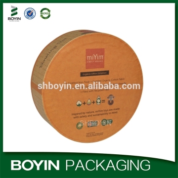 Custom recycled cute round cardboard boxes with lids