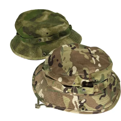 Camouflaged Tactical Bucket Hat for Outdoor Camping and Fishing Sunscreen Protection