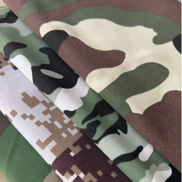 Mezcla de tela de camuflaje de algodón y poliéster