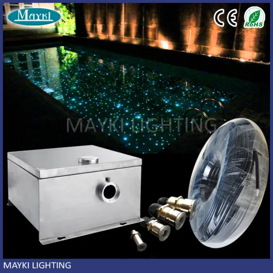 2016 holiday pool decorations with multi strand fiber optic cable and 80w waterproof lighting engine