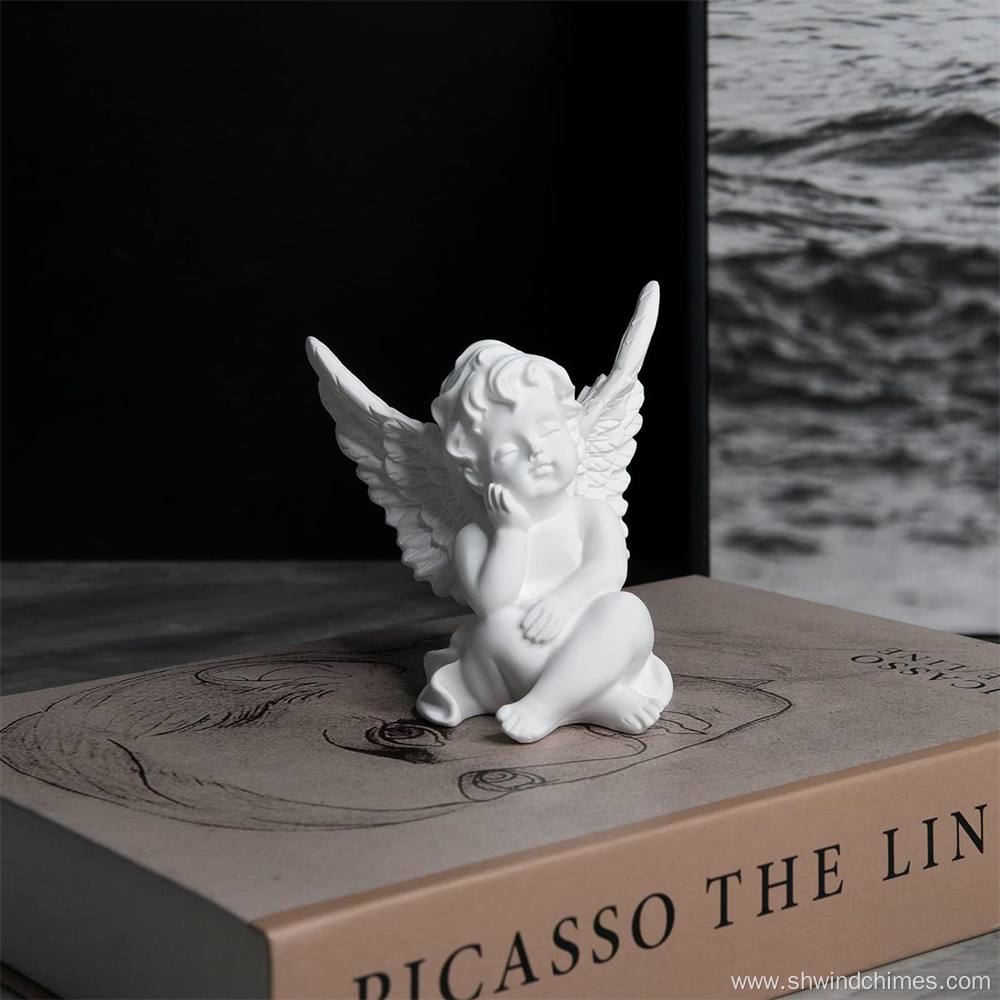 Two Sets of Little Angel Statue Figurines