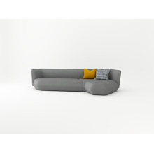 ​Frosted Cream Sofa with Soft Rounded Corners for Safe Design​​