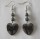 Hematite Heart Earring