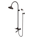 Oil Rubbed Bronze Brass Shower System With Handheld