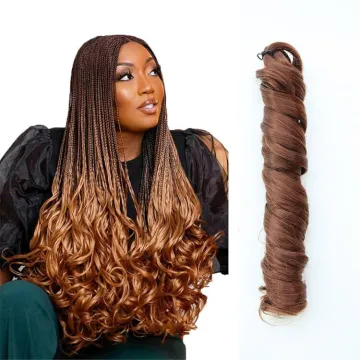 Juliana Synthetic French Curl Attachment Crochet Spanish Bulk Spiral Curl Extensions Loose Wave Braiding Hair