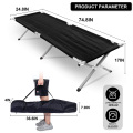 Cama plegable de aluminio de metal desmontable al aire libre