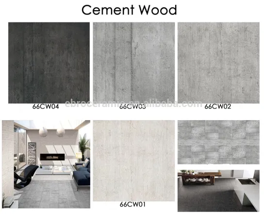 The Moste popular Very Cement grey look wood design Concrete porcelain floor tile in Natural Matt finish with Texture rete R10