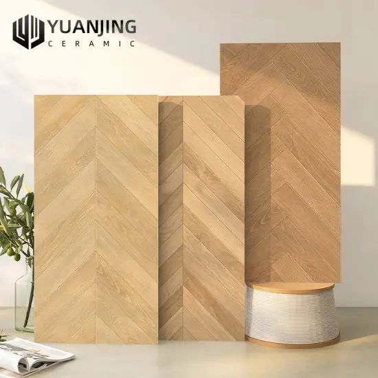Anti-Slip Rustic Wood-Grain Style Polished Glazed Porcelain Floor Tiles for Living Room Flooring - Foshan Collection