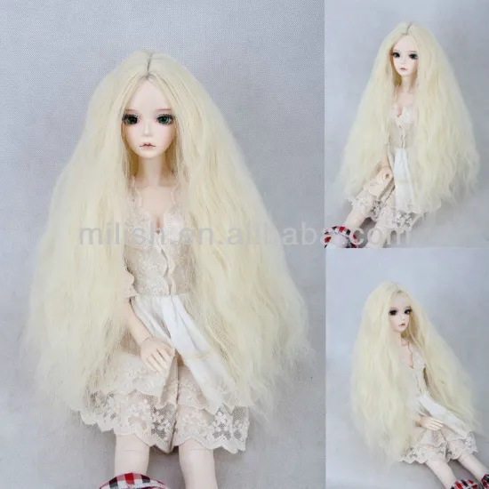 beautiful wholesale BJD blonde doll wig for american girl doll BJDW-0056