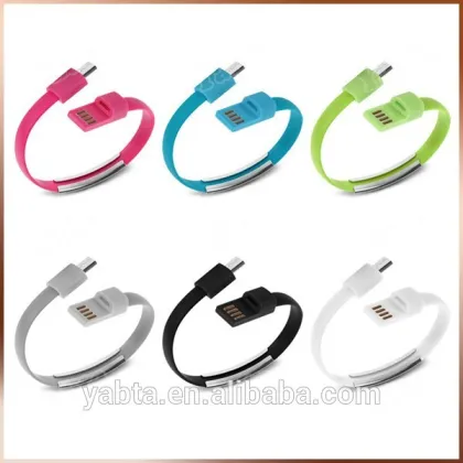 Newest fashion bracelet micro-usb to usb cable, mini usb data cable for samsung/ htc/ for sony smart phone charing cable