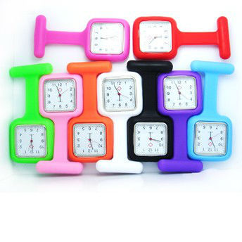 SQUARE SILICON RUBBER BROOCH PIN NURSE WATCH