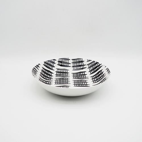 Salada de impressão de almofada tigela de sopa de cerâmica para restaurante