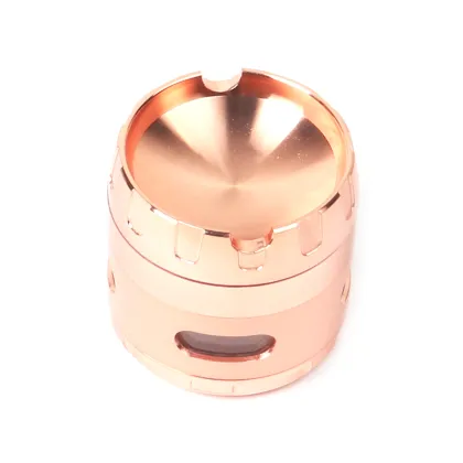 58mm golden metal smoke grinder drum shaped tobacco grinder 4 layers smoking accessories