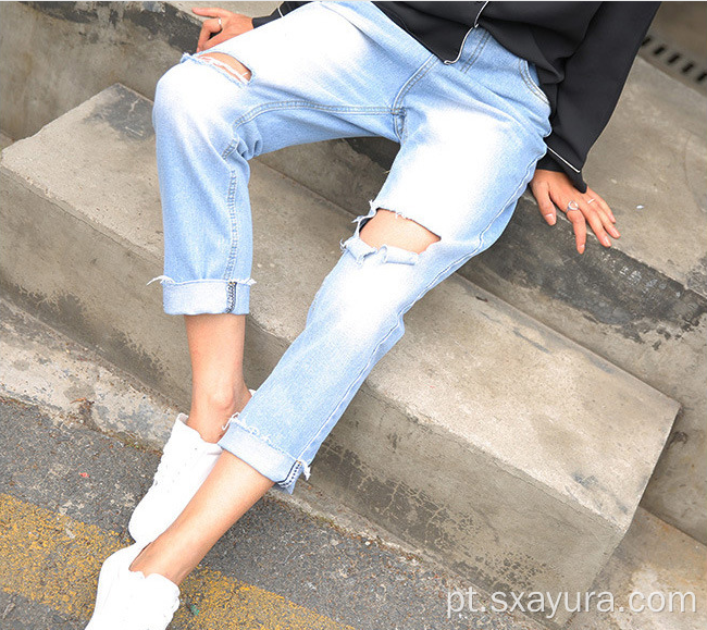 Calça jeans de moda feminina