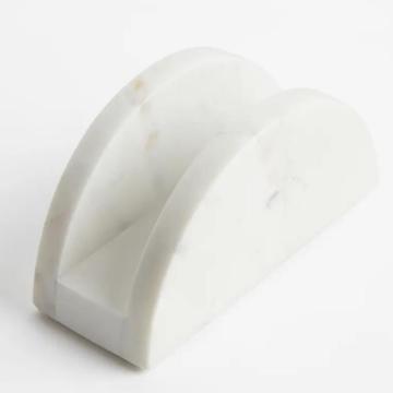 Modern White Marble Napkin Holder and Paper Towel Stand for Wedding and Party Decor