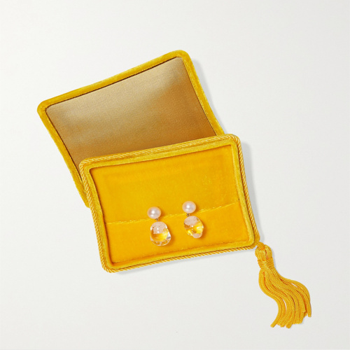 Personalised Elegant Velvet Suede Tasseled Bracelet Box