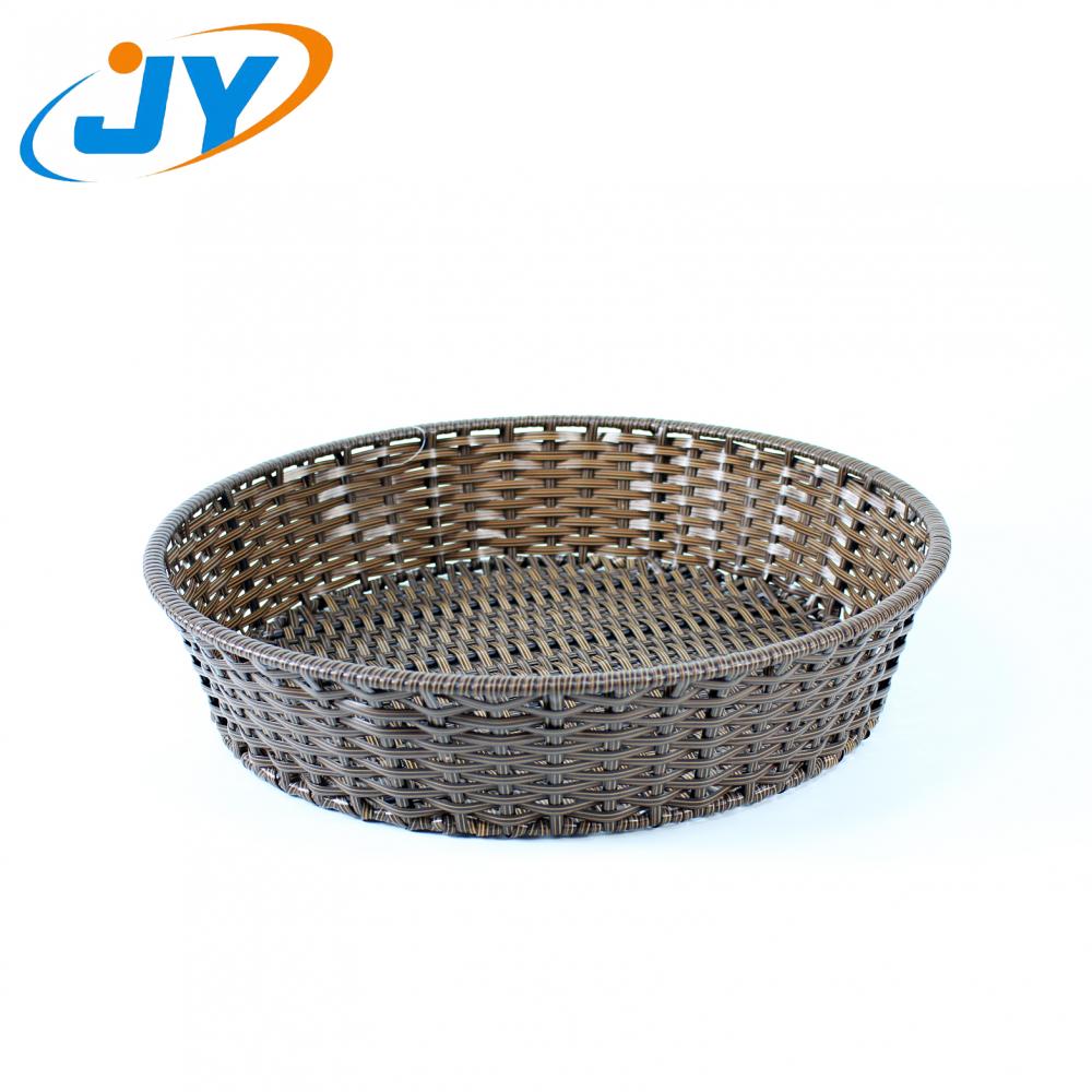 Washable round PP Rattan fruit and vegetable basket