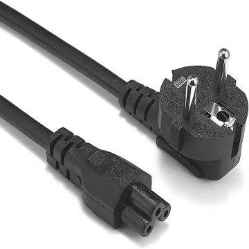 Europe EU Standard 3 Pin Schuko Plug to IEC C5 Extension Cable 16A 250V TUV