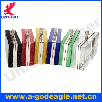 New arrival fashion U0001-016 acrylic peacock clutch bag