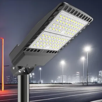 YOUWIN 100W Solar-Powered LED Shoebox Street Light - IP66 Rated, ROHS Certified, 5-Year Warranty for Sports Courts