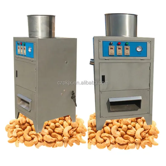 Electric Air Compressor 100kg/h Cashew Nuts Skin Peeling Machine