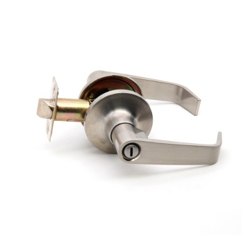 stainless steel hotel wooden door lever handle lock