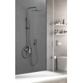 2021 new grey 4 function brass faucet mixer bathroom wall mount black warm rain bath shower