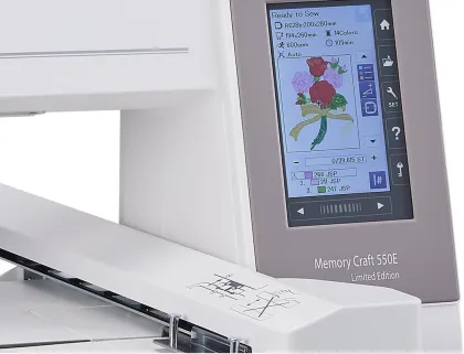 Janome Memory Craft 550E Embroidery Machine