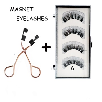4 Stücke magnetische Wimpern setzen natürliche magnetische Wimpern