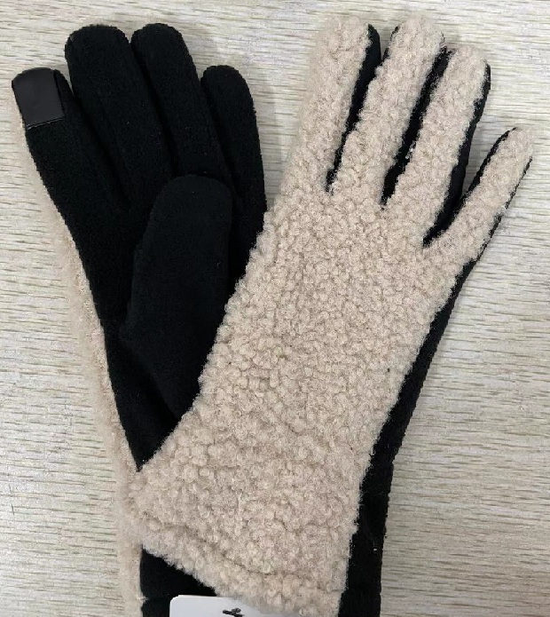 Winter Fabric BORG Gloves ladies