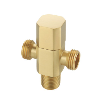 Brushed Gold Brass Triangle Valve Water Angle Stop Valve