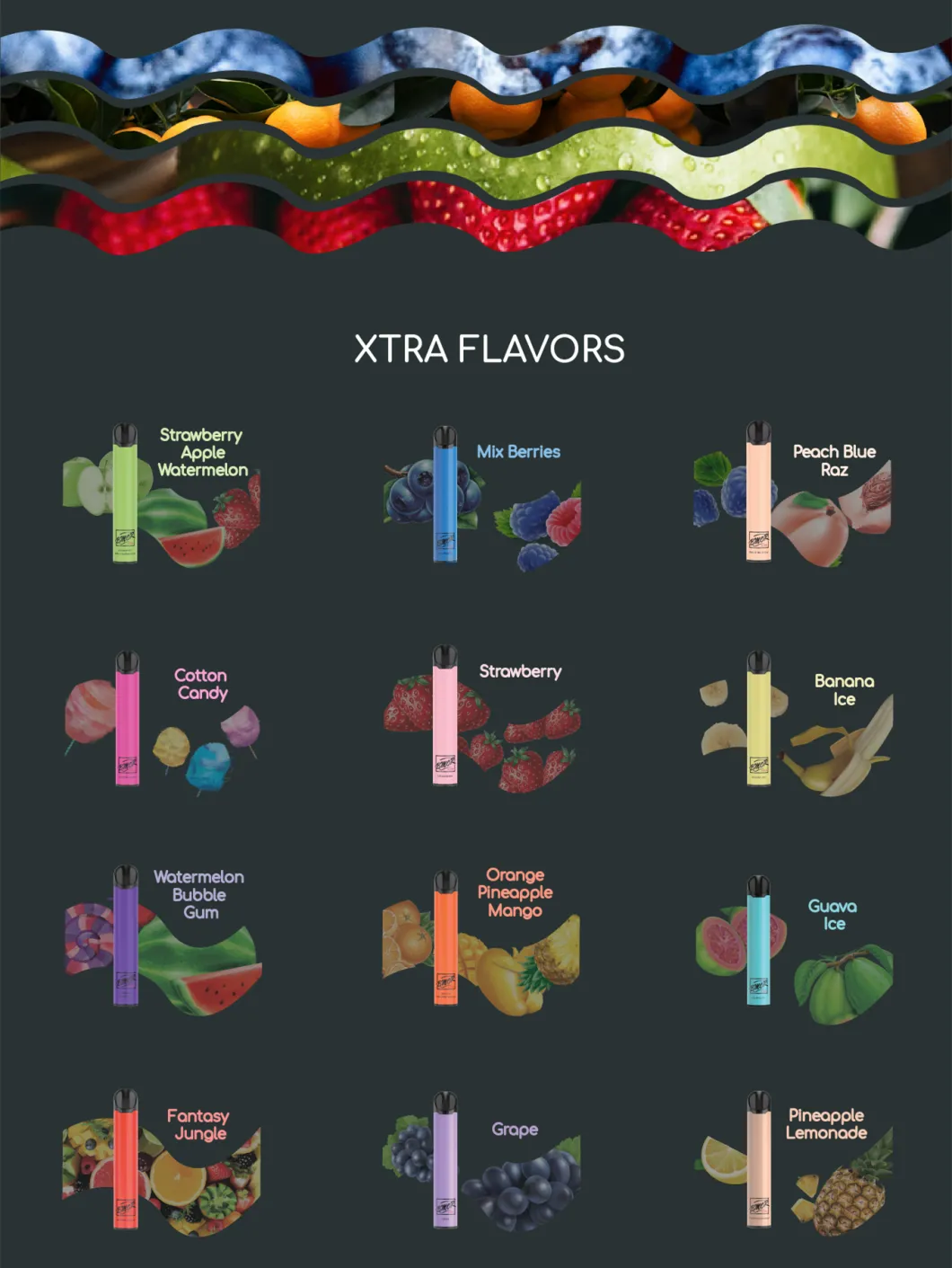 1600 Puffs Disposable Vape Pods สีต่างๆ คุณภาพสูง 1600 Puffs Disposable ...