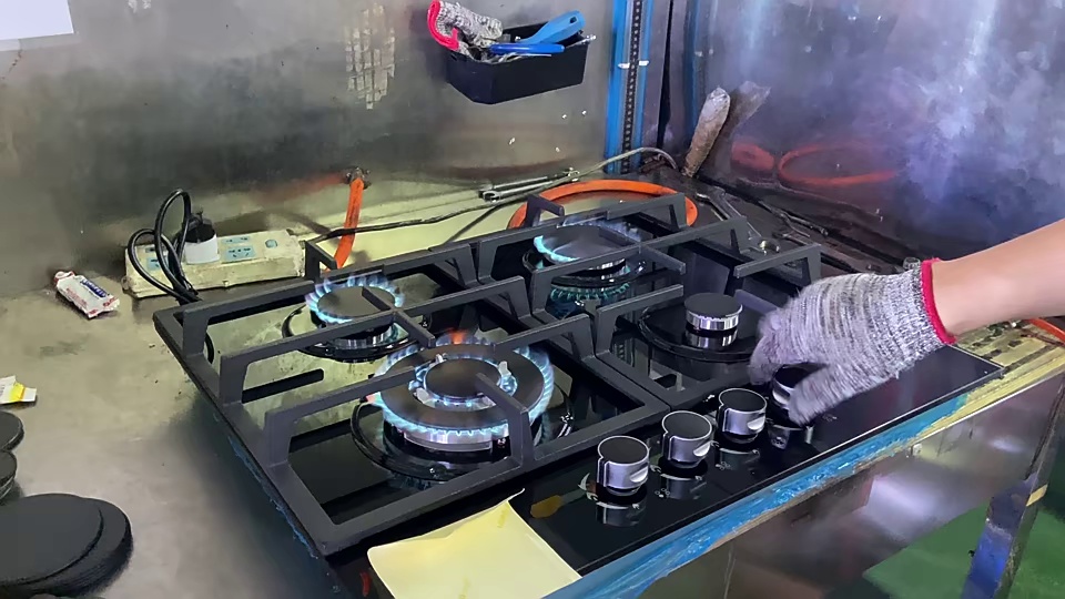 Manufacturer Stainless Steel Built-in 60cm Gas Cooker 4 Burners Gas Stove Burners Top Plate Induction Ceramic Gas Stove
