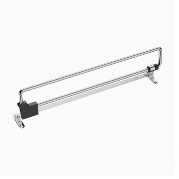 Telescopic Sliding Track Pants Hanger with Top-Mounted Pull-Out Clothes Rod for Built-In Storage