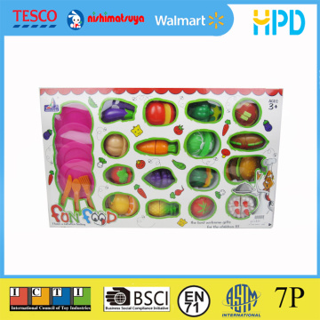 Juguetes de frutas de corte de cocina de plástico para niños